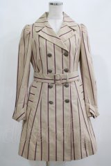 Jane Marple / レジメンタルストライプのライトコート  ベージュ H-25-04-24-071-JM-CO-KB-ZT010