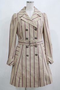 Jane Marple / レジメンタルストライプのライトコート  ベージュ H-25-04-24-071-JM-CO-KB-ZT010