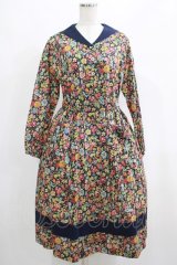 Jane Marple / Heirloomヴィンテージマリンカラードレス M ネイビー H-25-04-24-008-JM-OP-KB-ZH