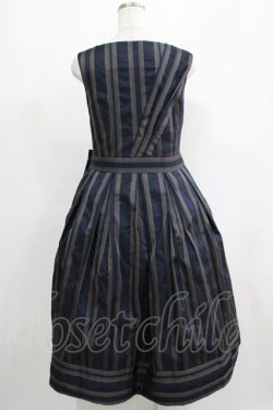 画像3: Jane Marple Dans Le Salon / Old England stripe coronation dress  ネイビー H-25-04-24-001-JM-OP-KB-ZT160