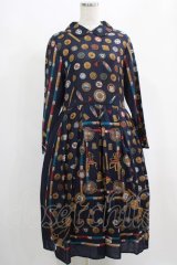 Jane Marple / The DressmakerのDayドレス  ネイビー H-25-04-24-009-JM-OP-KB-ZT162
