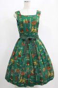 Jane Marple / Joyful crestのスクエアドレス  グリーン H-25-04-24-010-JM-OP-KB-ZT162