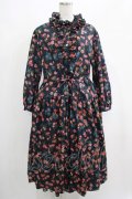Jane Marple Dans Le Salon / Flowers of Jouy layered dress  ネイビー H-25-04-24-002-JM-OP-KB-ZH