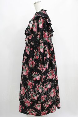 画像2: Jane Marple / Strawberries and flowersラッフルフリルドレス  ブラック H-25-04-24-012-JM-OP-KB-ZH