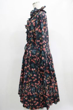 画像2: Jane Marple Dans Le Salon / Flowers of Jouy layered dress  ネイビー H-25-04-24-002-JM-OP-KB-ZH