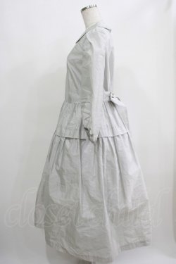 画像2: Jane Marple / クラッシュタフタ ラウンドカラードレス  シルバーグレー H-25-04-24-013-JM-OP-KB-ZT162