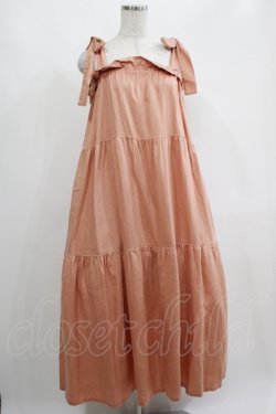 画像1: Katie / COVEN tiered dress  オレンジベージュ H-25-04-24-017-LO-OP-KB-ZH