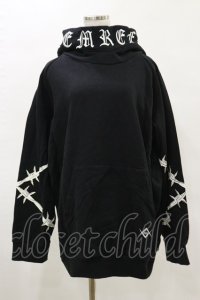 TRAVAS TOKYO / 刺繍フードプルパーカー  黒 H-25-04-25-043-PU-TO-KB-ZH