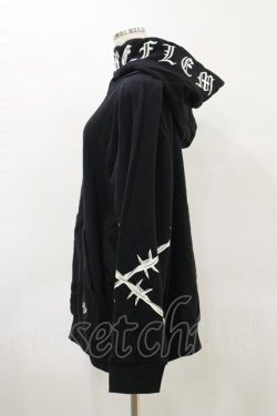 画像3: TRAVAS TOKYO / 刺繍フードプルパーカー  黒 H-25-04-25-043-PU-TO-KB-ZH