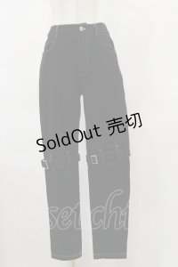 NieR Clothing / ダブルベルトパンツ  黒 H-25-04-25-061-PU-PA-KB-ZH