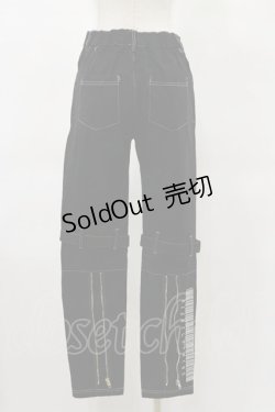 画像2: NieR Clothing / ダブルベルトパンツ  黒 H-25-04-25-061-PU-PA-KB-ZH