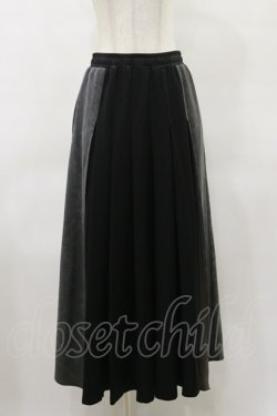 画像1: Qutie Frash / ミリタリーロングスカート  黒×グレー（迷彩） H-25-04-25-067-QU-SK-KB-ZH