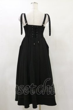 画像2: Ozz oneste / 薔薇刺繍ストライプハイウエストスカート  黒 H-25-04-25-071-OO-SK-KB-ZH