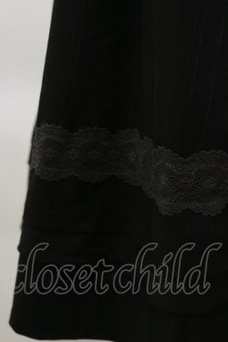 画像4: Ozz oneste / 薔薇刺繍ストライプハイウエストスカート  黒 H-25-04-25-071-OO-SK-KB-ZH