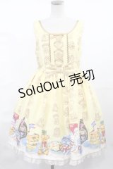 Angelic Pretty / Honey Cakeラウンドジャンパースカート Free イエロー H-25-04-25-1001-AP-OP-NS-ZH