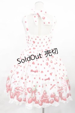 画像2: Angelic Pretty / Milky Berryホルターネックジャンパースカート Free オフ H-25-04-25-1003-AP-OP-NS-ZH