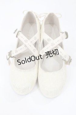 画像1: axes femme / クロスストラップレースパンプス M アイボリー H-25-04-25-1040-AX-SH-NS-ZH