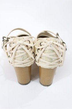 画像3: axes femme / クロスストラップレースパンプス M アイボリー H-25-04-25-1040-AX-SH-NS-ZH