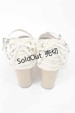 画像3: axes femme / クロスストラップレースパンプス M アイボリー H-25-04-25-1040-AX-SH-NS-ZH