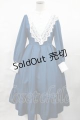 axes femme kawaii / クラシックドールワンピース M ブルー H-25-04-25-1009-AX-OP-NS-ZH