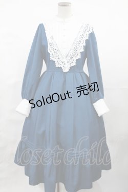 画像1: axes femme kawaii / クラシックドールワンピース M ブルー H-25-04-25-1009-AX-OP-NS-ZH