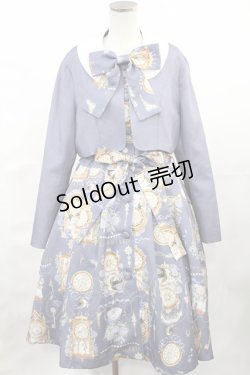 画像1: Forest Wardrobe（海外ロリータブランド） / 永遠のエコー 半袖ワンピース+ジャケットセット XL グレーパープル H-25-04-25-1011-LO-OP-NS-ZH
