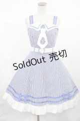 Angelic Pretty / マリンストーリーストライプジャンパースカート Free ブルー H-25-04-25-1002-AP-OP-NS-ZH