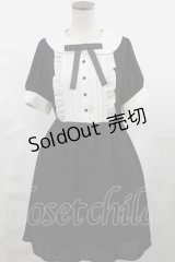 Ank Rouge / クロスチャームリボンワンピース M ブラック H-25-04-25-1016-CA-OP-NS-ZH