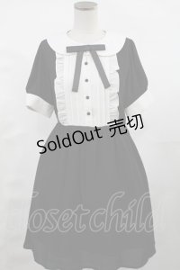 Ank Rouge / クロスチャームリボンワンピース M ブラック H-25-04-25-1016-CA-OP-NS-ZH