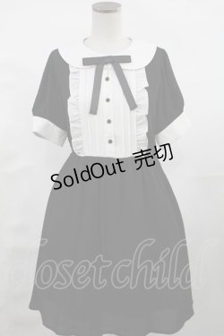 画像1: Ank Rouge / クロスチャームリボンワンピース M ブラック H-25-04-25-1016-CA-OP-NS-ZH