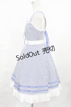 画像2: Angelic Pretty / マリンストーリーストライプジャンパースカート Free ブルー H-25-04-25-1002-AP-OP-NS-ZH