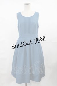 Fi.n.t / ピンタック使いノースリーブワンピース Free BLUE GREEN H-25-04-25-1018-CA-OP-NS-ZH