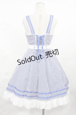 画像3: Angelic Pretty / マリンストーリーストライプジャンパースカート Free ブルー H-25-04-25-1002-AP-OP-NS-ZH