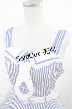 画像4: Angelic Pretty / マリンストーリーストライプジャンパースカート Free ブルー H-25-04-25-1002-AP-OP-NS-ZH