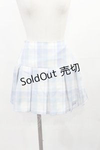 サンリオ / シナモロールチェックスカート M サックス H-25-04-25-1025-EL-SK-NS-ZH