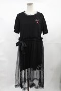 Rojita / 長南舞コラボワンピース Free ブラック H-25-04-25-1026-LO-OP-NS-ZH
