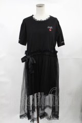 Rojita / 長南舞コラボワンピース Free ブラック H-25-04-25-1026-LO-OP-NS-ZH