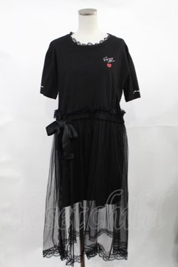 画像1: Rojita / 長南舞コラボワンピース Free ブラック H-25-04-25-1026-LO-OP-NS-ZH