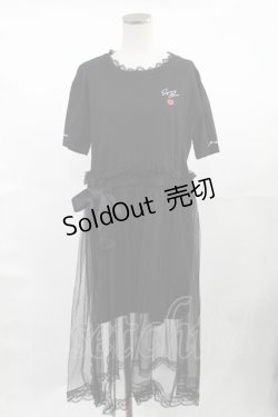 画像1: Rojita / 長南舞コラボワンピース Free ブラック H-25-04-25-1026-LO-OP-NS-ZH