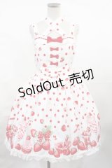 Angelic Pretty / Milky Berryホルターネックジャンパースカート Free オフ H-25-04-25-1003-AP-OP-NS-ZH
