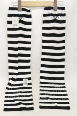 REFLEM / ロゴ刺繍サマールーズレッグウォーマー FREE 黒×白 H-25-04-25-008-PU-ZA-KB-ZH