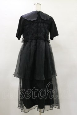 画像2: Candy Stripper / SHEER SHIRRING DRESS 2 ブラック×ブラック H-25-04-25-078-PU-OP-KB-ZH