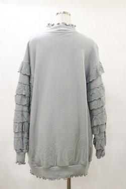 画像2: Candy Stripper / FRILL SLEEVE SWEAT ONE-PIECE  ライトブルー H-25-04-25-079-PU-OP-KB-ZH