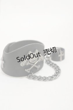 画像1: NieR Clothing / リング＆ベルトブレス  黒 H-25-04-25-010-PU-AC-KB-ZH