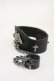 画像2: NieR Clothing / リング＆ベルトブレス  黒 H-25-04-25-010-PU-AC-KB-ZH (2)