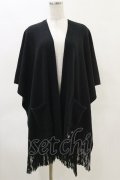 NieR Clothing / ポケット付ケープストール  黒 H-25-04-25-012-PU-ZA-KB-ZT159
