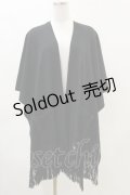 NieR Clothing / ポケット付ケープストール  黒 H-25-04-25-012-PU-ZA-KB-ZT159