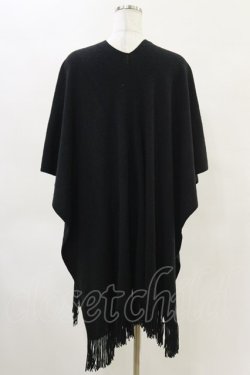 画像2: NieR Clothing / ポケット付ケープストール  黒 H-25-04-25-012-PU-ZA-KB-ZT159