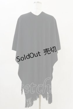 画像2: NieR Clothing / ポケット付ケープストール  黒 H-25-04-25-012-PU-ZA-KB-ZT159