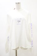 ACDC RAG / くまきちロングスリーブTシャツ  白 H-25-04-25-022-PU-TO-KB-ZH